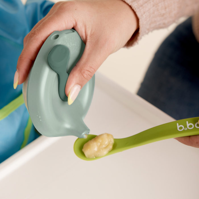 Poche gourde repas bébé rechargeable - vert - Bbox