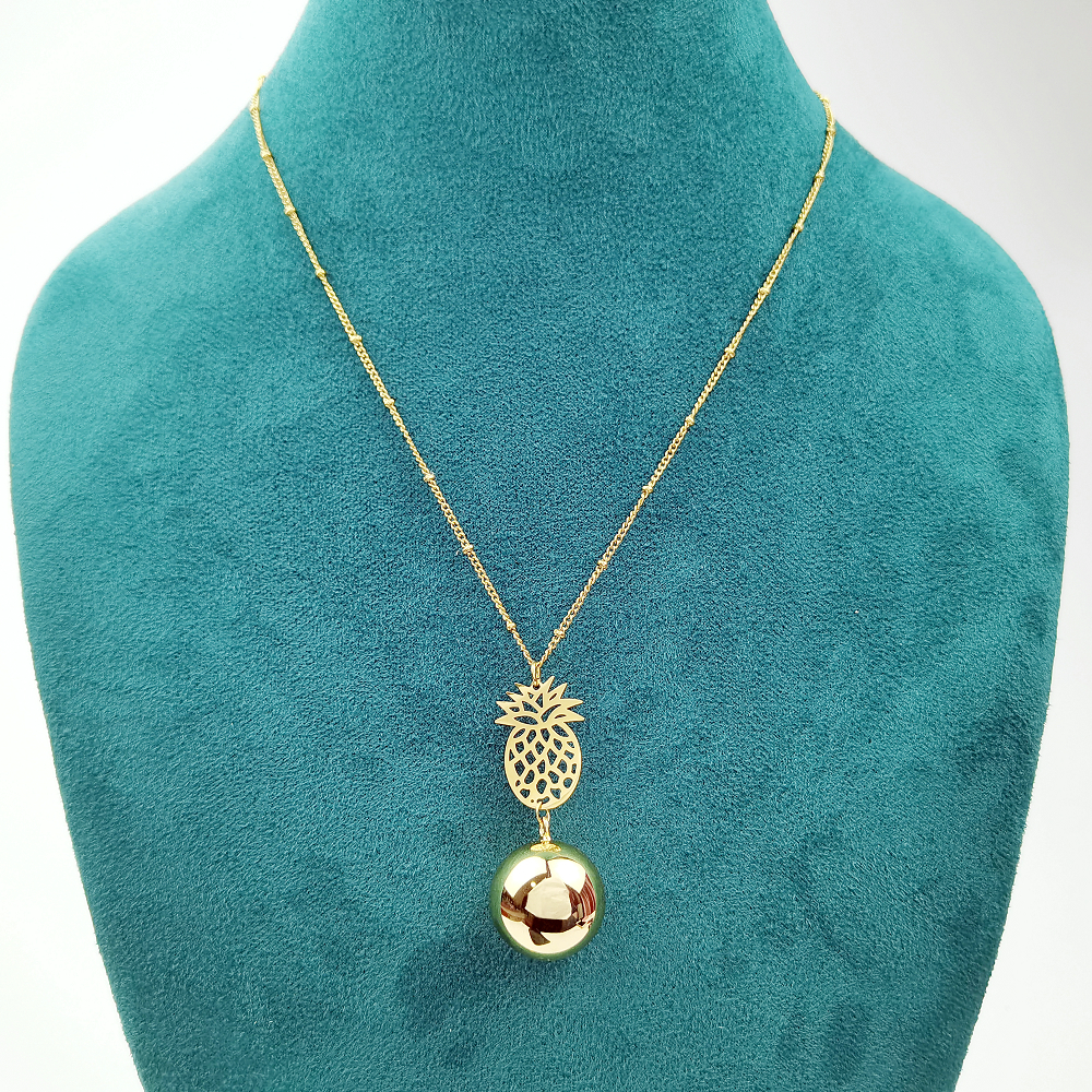 Bola de grossesse avec chaîne - Ananas Or – Image 2