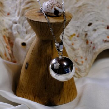 Bola de grossesse avec chaîne – Classique Argent