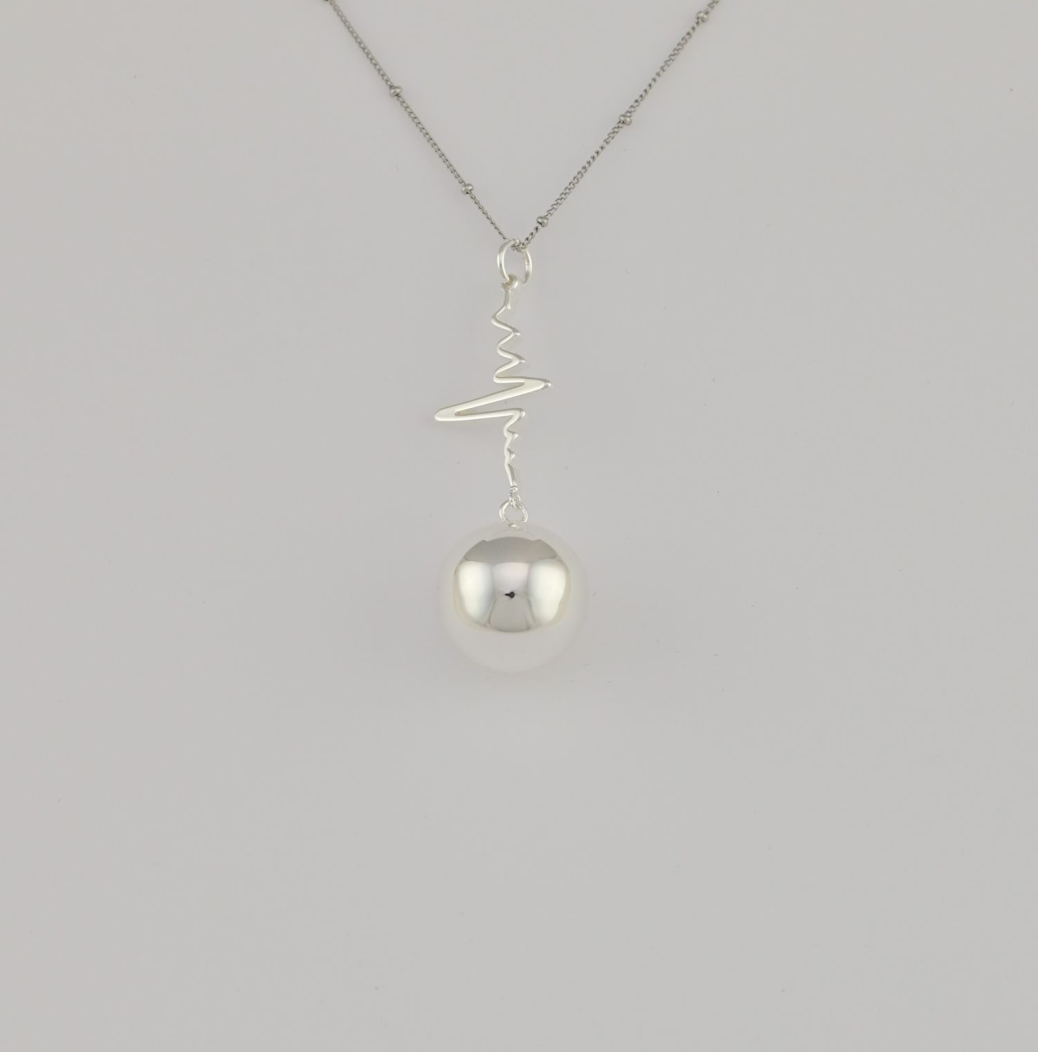 Bola de grossesse avec chaîne - Spirales Argent