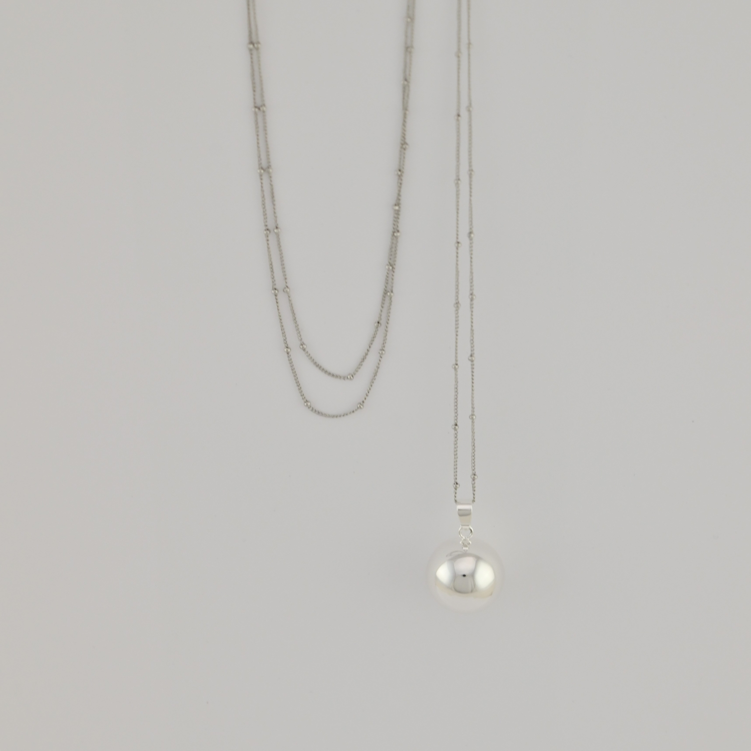 Bola de grossesse avec chaîne - Classique Argent – Image 2