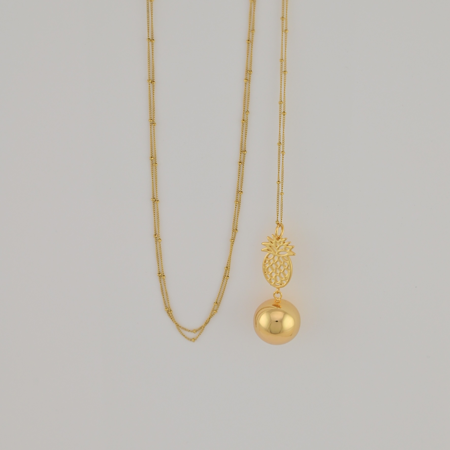 Bola de grossesse avec chaîne - Ananas Or – Image 3